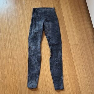 lululemon athletica Black Tie-Dye High-Rise Leggings